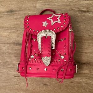 Sugar Thrillz Hot Pink Star-Studded Backpack